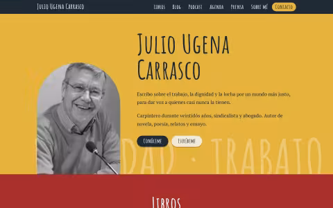 Portada de la web del escritor Julio Ugena Carrasco